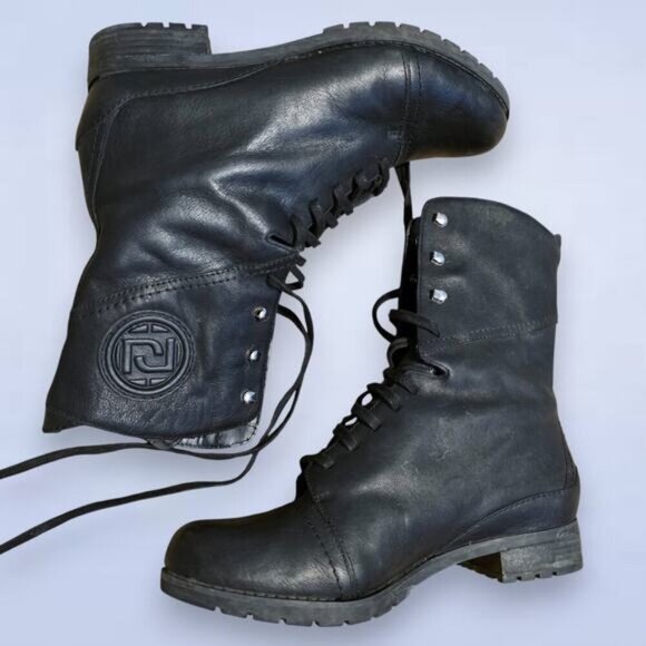 Rockport Lace Up‎ Leather Boots w/ Adiprene by Adidas - Size 8.5 - Picture 1 of 10